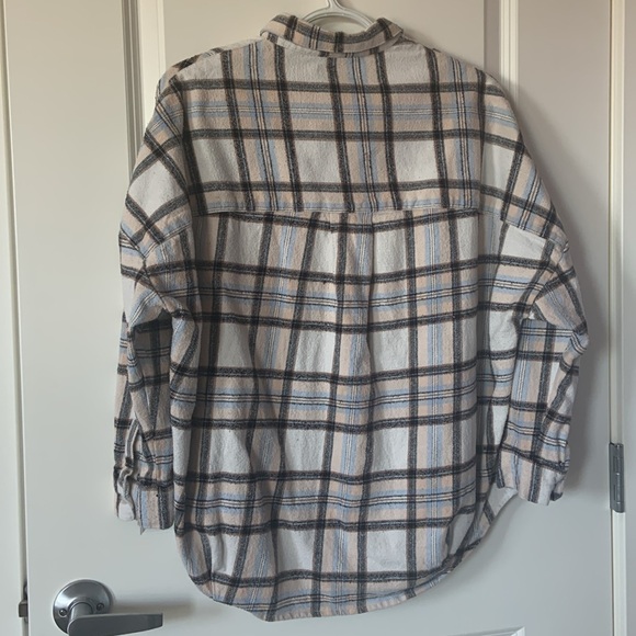 FRENCH CONNECTION SIZE S Drop Shoulder Flannel Button-up - Picture 2 of 9